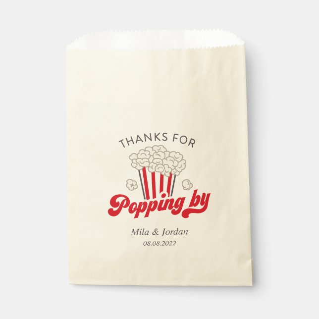 Popcorn Party Favor Gift Bag (Front)