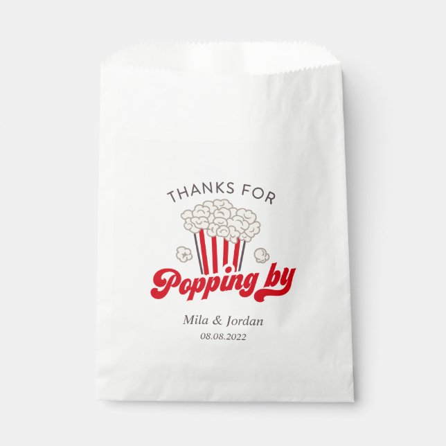 Popcorn Party Favor Gift Bag (Front)