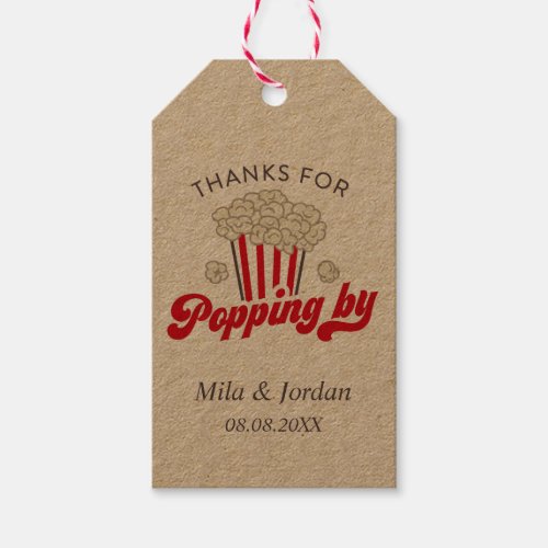 Popcorn Party Favor Gift Tag