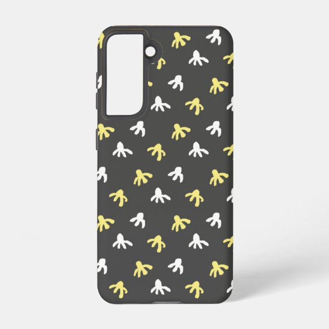 Popcorn Phone Case (Dark Gray & Butter Yellow) (Back)
