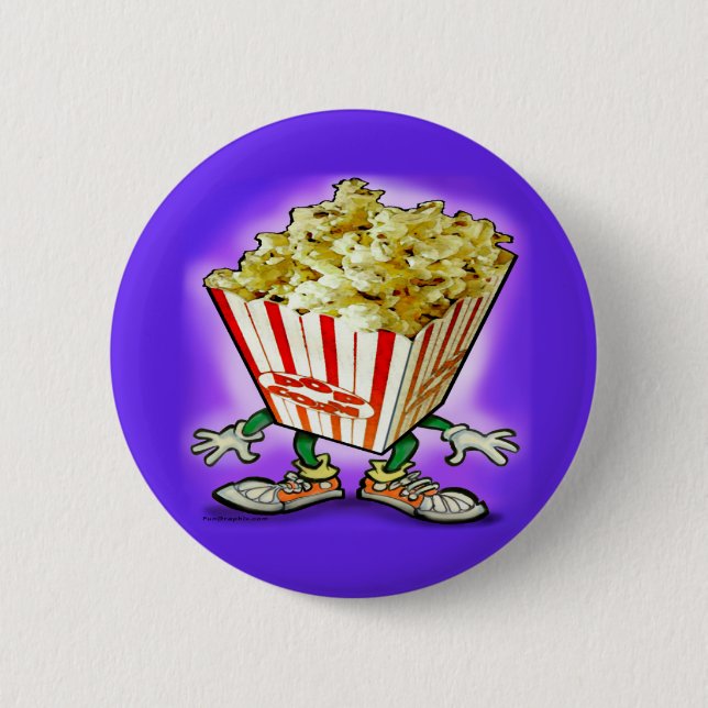 Popcorn Pinback Button (Front)