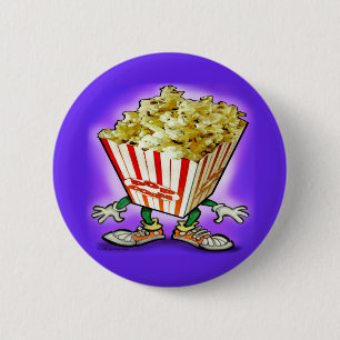 Popcorn Pinback Button