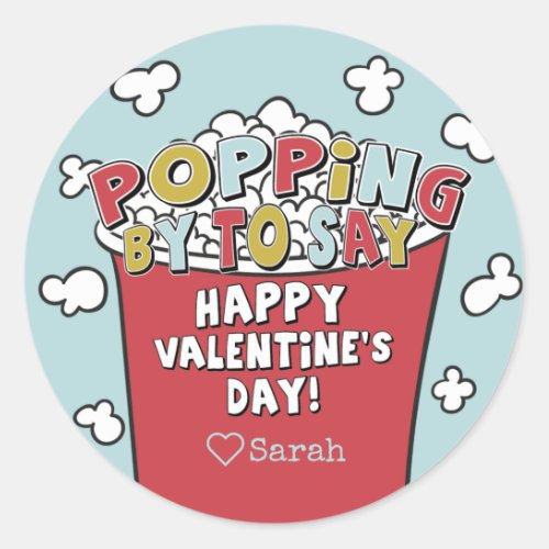Popcorn Popping By Valentine Sticker
