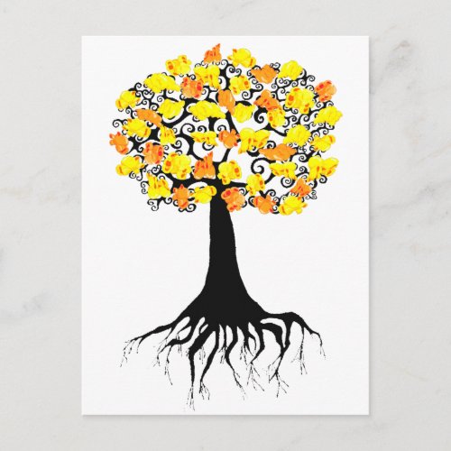 Popcorn Popping on the Apricot Tree Postcard