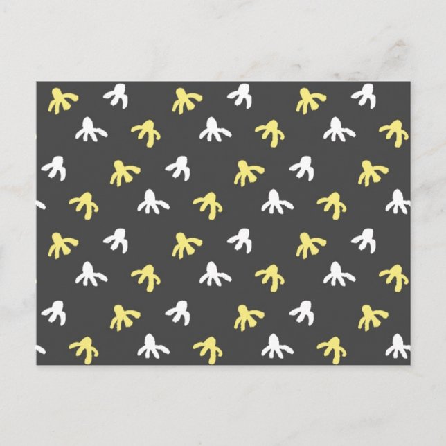 Popcorn Postcard (Dark Gray & Butter Yellow) (Front)