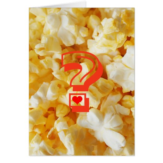 Popcorn proposal cute popping the question funny cards (Front)
