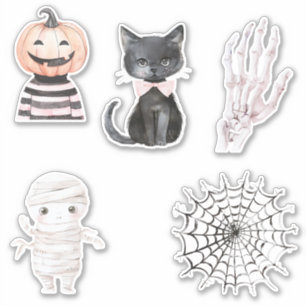 Popcorn Pumpkins Cactus Halloween Sticker