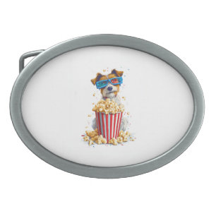 Popcorn Pup � Movie Night Dog Belt Buckle