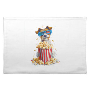 Popcorn Pup � Movie Night Dog Cloth Placemat