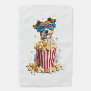 Popcorn Pup � Movie Night Dog Garden Flag