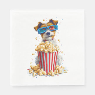 Popcorn Pup � Movie Night Dog Napkins