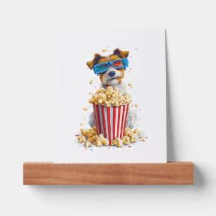 Popcorn Pup � Movie Night Dog Picture Ledge