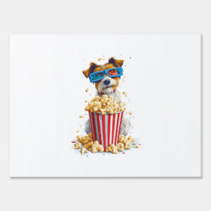 Popcorn Pup � Movie Night Dog Sign