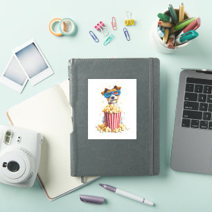 Popcorn Pup � Movie Night Dog Sticker