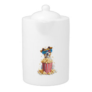Popcorn Pup � Movie Night Dog Teapot