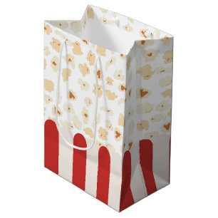 Popcorn Retro Movie Cinema Medium Gift Bag