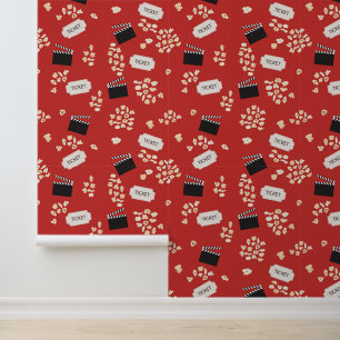 Popcorn Retro Movie Cinema Room Wallpaper