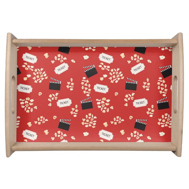 Popcorn Retro Movie Cinema  Serving Tray (Front)