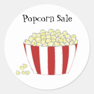 Popcorn Sale Classic Round Sticker