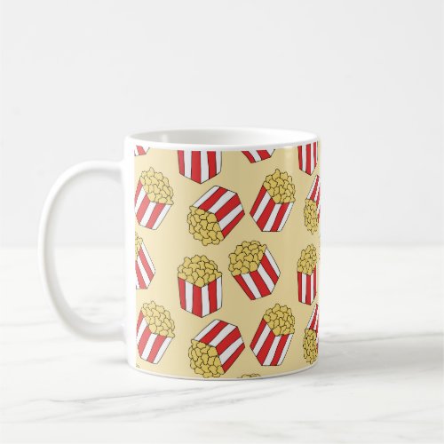 Popcorn seamless pattern Vintage hand drawn illus Coffee Mug