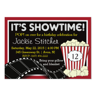 Movie Theater Birthday Party Invitations 9