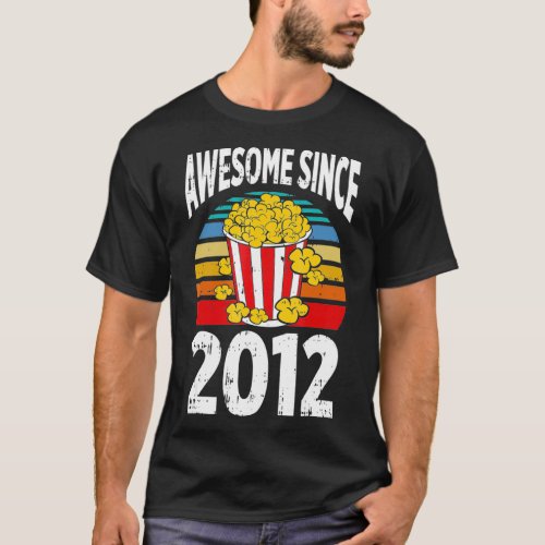 Popcorn Since 2012 10th Birthday 10 Years hallmark T_Shirt