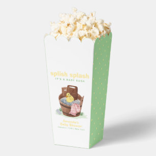 Popcorn Splish Splash Rubber Duck Baby Shower Favor Boxes
