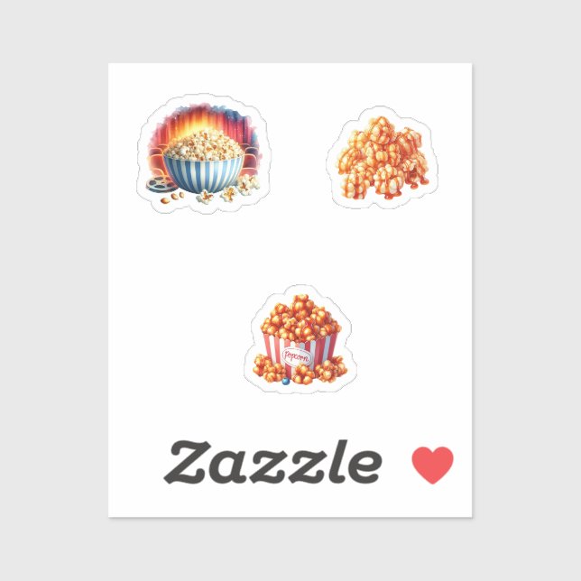 popcorn sticker (Sheet)