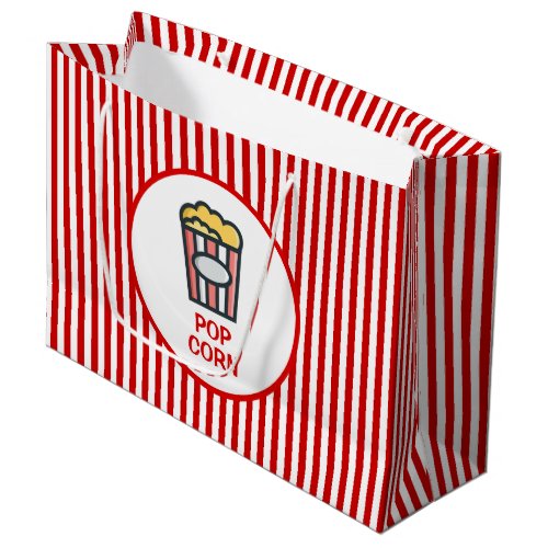 Popcorn Striped Large Gift Bag