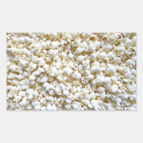 Popcorn Texture Photography Bright Decor Rectangular Sticker