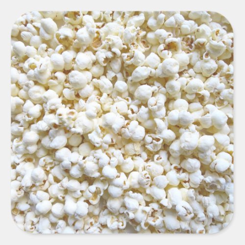 Popcorn Texture Photography Bright Decor Square Sticker