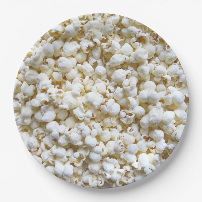 Popcorn Texture Photography Decor Paper Plates (Front)