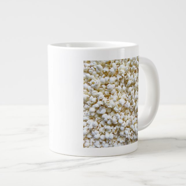 Popcorn Texture Photography Large Coffee Mug (Front Right)
