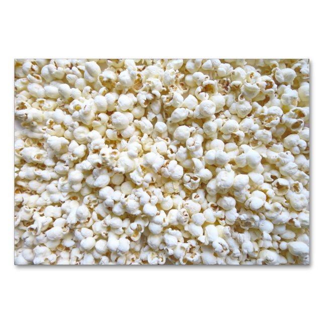 Popcorn Texture Photography Table Number (Front)