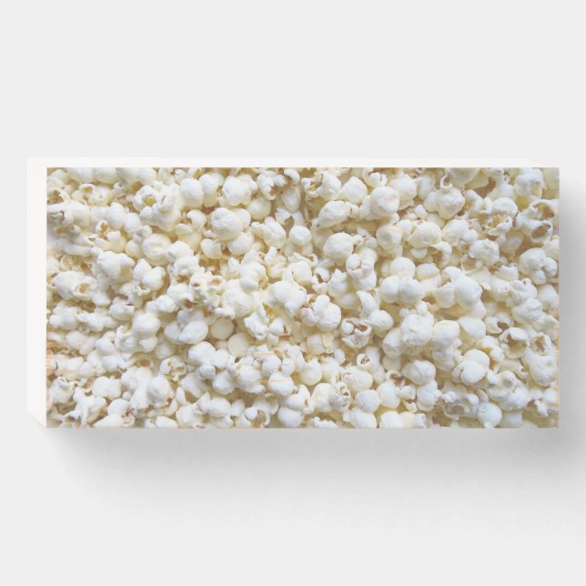 Popcorn Texture Photography Wooden Box Sign (Front Horizontal)
