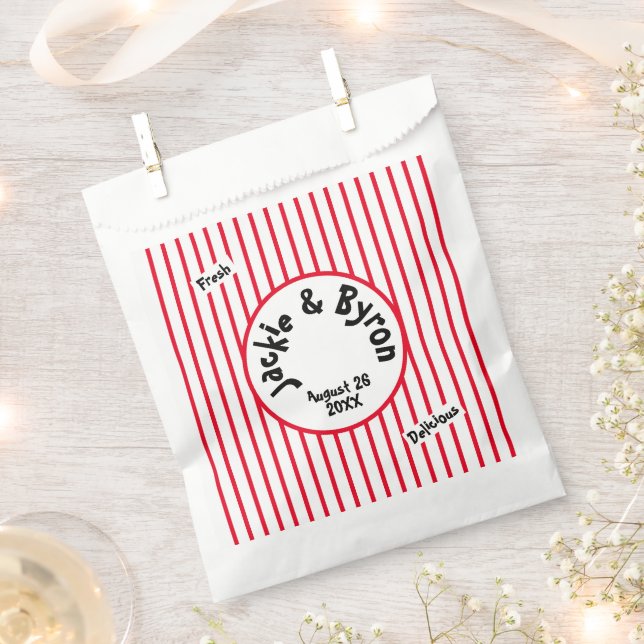 Popcorn Theme Personalized Favor Bag (Clipped)