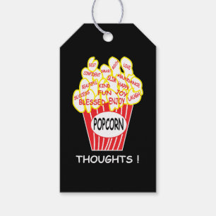 Popcorn Thoughts Positive Mindset Gift Tags