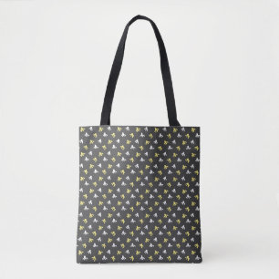 Popcorn Tote Bag (Dark Gray & Butter Yellow)