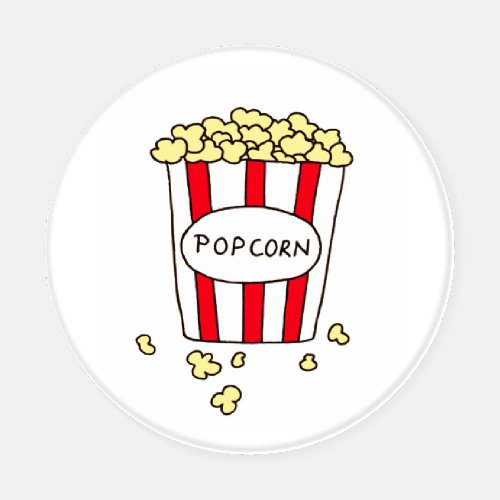 Popcorn TV Family Room Movie Time Coaster Set
