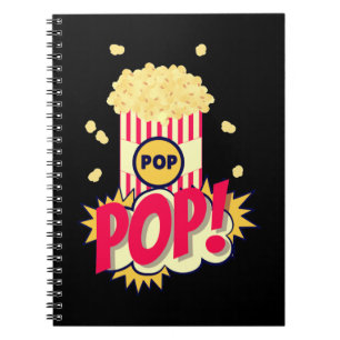 Popcorn Vintage Retro Funny Notebook