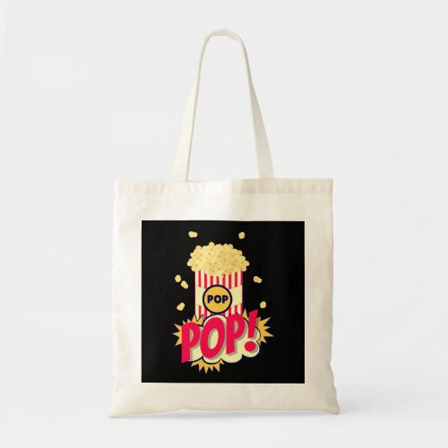 Popcorn Vintage Retro Funny Tote Bag