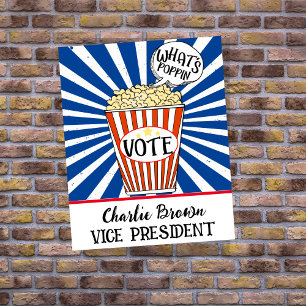 Popcorn Vote" Fun School Election Poster  