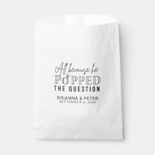 Popcorn Wedding Favor Bags