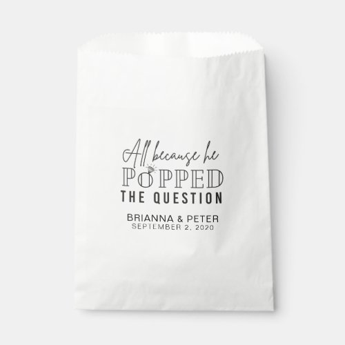 Popcorn Wedding Favor Bags