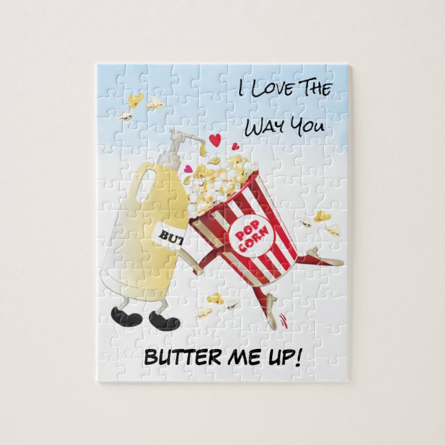 Popcorn with Butter Movie Lover Dating Jigsaw Puzz Jigsaw Puzzle (Vertical)