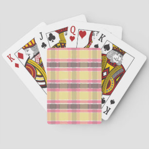 Popcorn Yellow Bubblegum Pink Coffee Brown Plaid Poker Cards