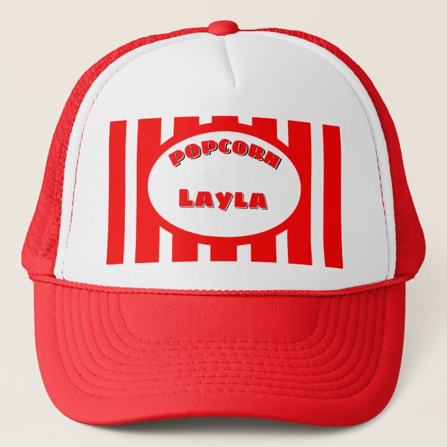 Popcorn Your name Trucker Hat (Front)