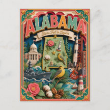 PopCut States Alabama Colorful 3D Paper Art
