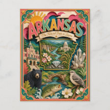 PopCut States Arkansas Colorful 3D Paper Art