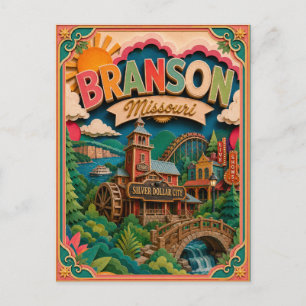 PopCut States Branson Missouri Paper Art Postcard